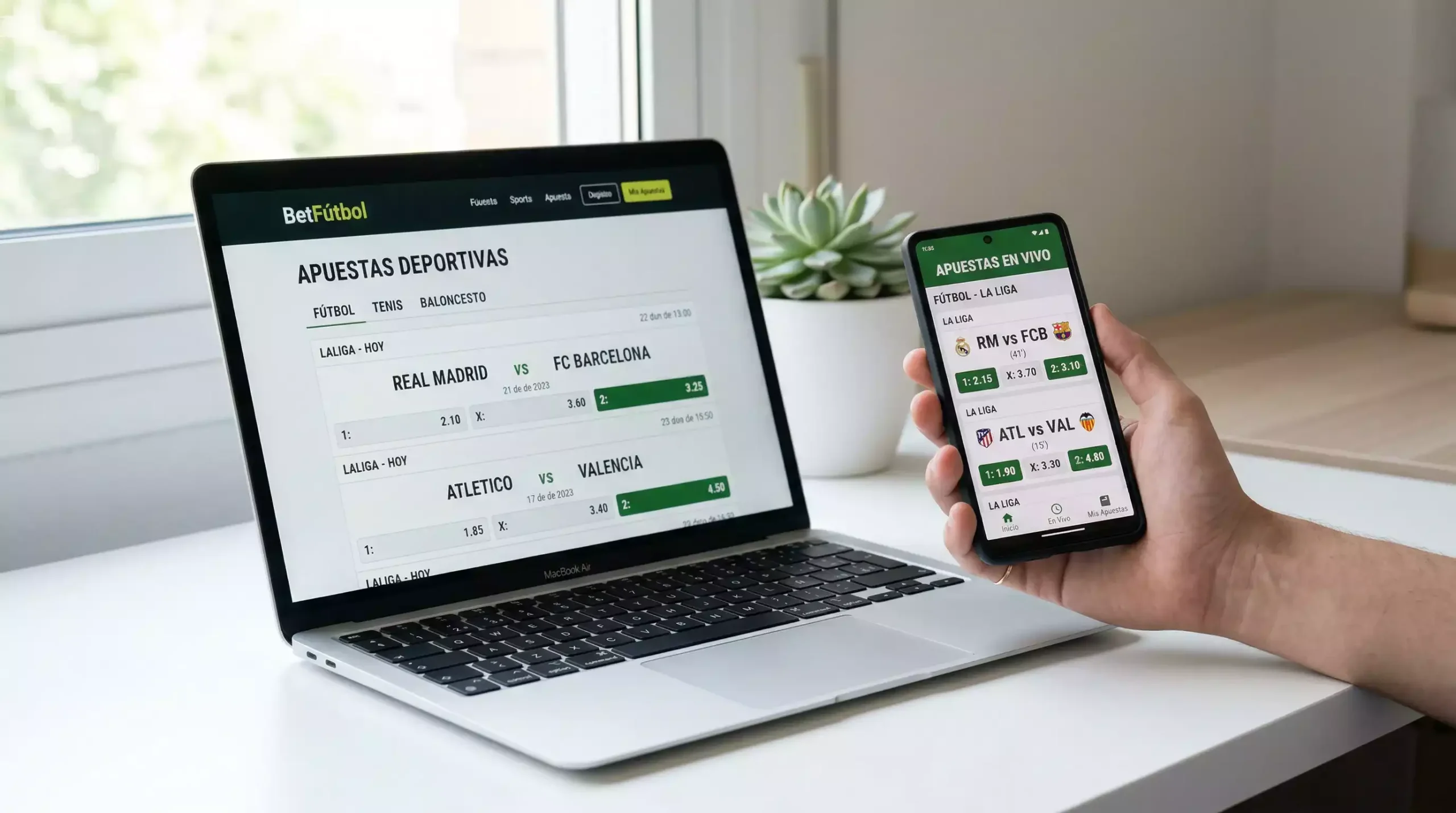 Mejores casas de apuestas para la Ligue 1 con licencia DGOJ en la pantalla de un portátil